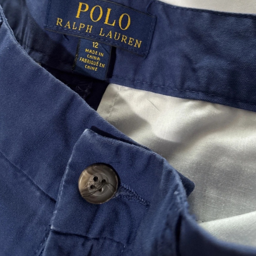 Polo Ralph Lauren Classic Chino Shorts Boys, Size 12, Navy Blue Preppy Casual - Picture 4 of 6